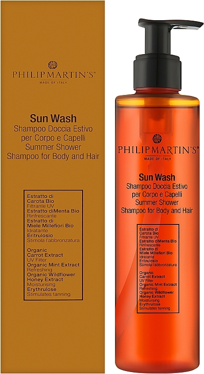 Шампунь-гель для душа для тела и волос - Philip Martin's Sun Wash Hair And Body — фото N2