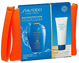 Парфумерія, косметика Набір - Shiseido Sun Protection Essentials (lot/150ml + emuls/75ml + pouch)