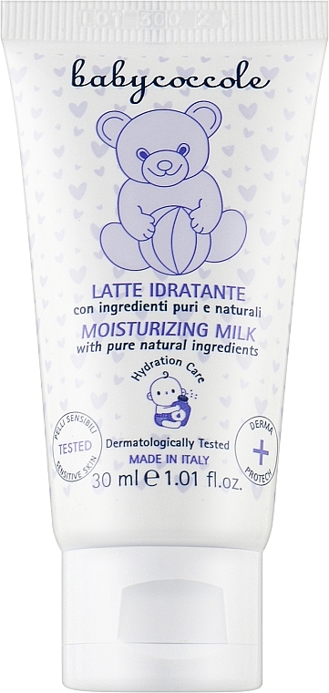 Ніжне зволожувальне молочко для немовлят - Babycoccole (міні) — фото N1