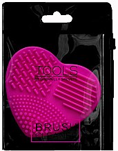 Силиконовая щетка для чистки кистей "Сердце", розовая - Gabriella Salvete Tools Brush Cleanser — фото N2