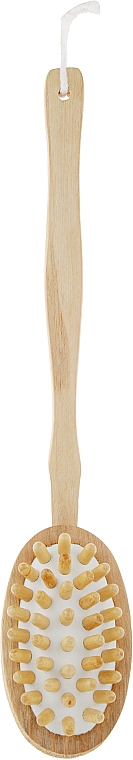 Дерев'яна щітка з натуральною щетиною для сухого масажу - InJoy — фото N2