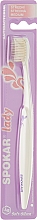 Духи, Парфюмерия, косметика Зубная щетка "Lady", средней жесткости, с сиреневым цветком - Spokar Lady