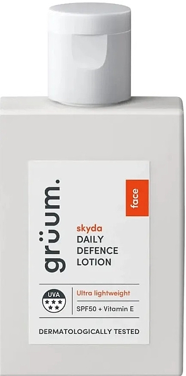 Сонцезахисний лосьйон для обличчя - Gruum Skyda Daily Defence Lotion SPF50 — фото N1