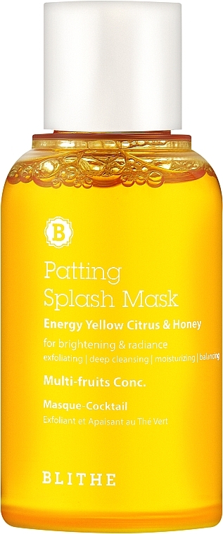 Сплэш-маска для сияния "Энергия. Цитрус и мед" - Blithe Energy Yellow Citrus and Honey Patting Splash Mask