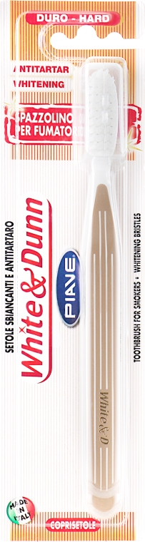 Зубная щетка "White & Dunn", жесткая, бежевая - Piave Toothbrush