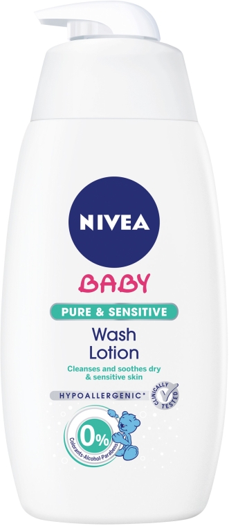 Очищувальний лосьйон - NIVEA Baby Pure & Sensitive Wash Lotion — фото N1