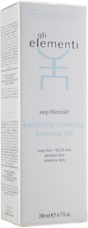 Очищувальний гель для обличчя - Gli Elementi Purifying Cleansing Foaming Gel — фото N2
