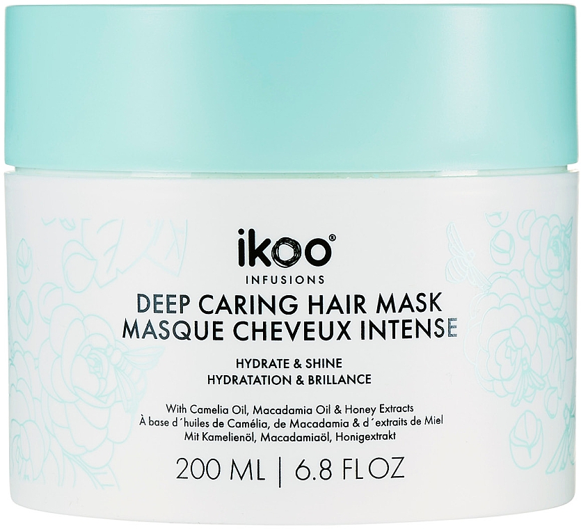 Маска-смузі для волосся "Зволоження і блиск" - Ikoo Infusions Deep Caring Hair Mask — фото N1