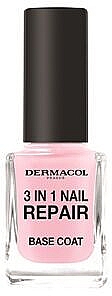 Средство для укрепления ногтей - Dermacol 3in1 Nail Repair Base Coat Nail Care — фото N1