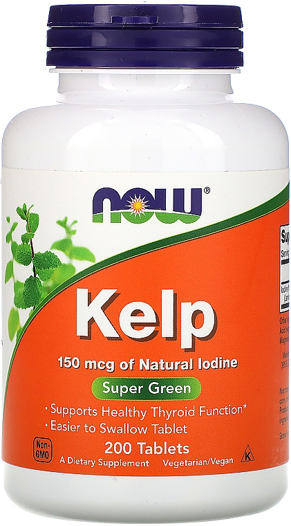 Келп с йодом, 150 мкг. - Now Foods Kelp — фото N1