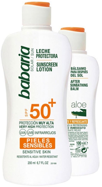 Набор для женщин - Babaria Sun Aloe Vera (protect/milk/200ml + protectlot/100ml) — фото N1