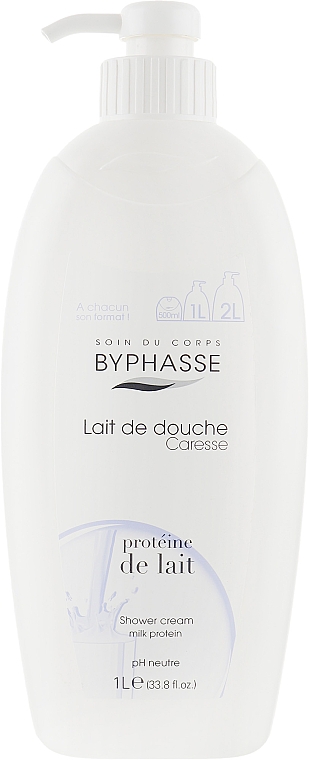 Крем для душу "Молочний протеїн" - Byphasse Caresse Shower Cream — фото N2
