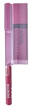 Духи, Парфюмерия, косметика Набор - Bourjois Rouge Edition Velvet Lipstick Plum Plum Girl (lipstick/7.7ml + lip/pencil/1.14g)