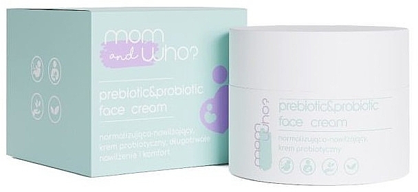 Нормалізувальний зволожувальний крем для обличчя - Mom And Who Prebiotic & Probiotic Face Cream — фото N1