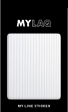 Наклейки для нігтів «Лінії», білі - MylaQ My White Line Sticker — фото N1