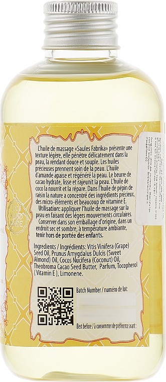 Масажна олія для тіла "Грейпфрут" - Saules Fabrika Massage Oil — фото N2
