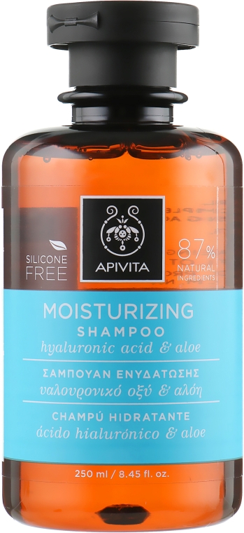 Шампунь увлажняющий с гиалуроновой кислотой и алоэ - Apivita Moisturizing Shampoo With Hyaluronic Acid & Aloe
