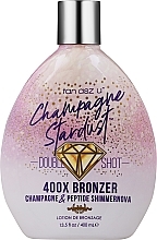 Парфумерія, косметика Лосьйон для автозасмаги із шимером, зі зволожувальним і живильним ефектом - Tan Asz U Double Shot Champagne Stardust 400X Bronzer