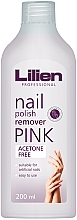 Рідина для зняття лаку без ацетону - Lilien Nail Polish Remover Pink Aceton Free — фото N1