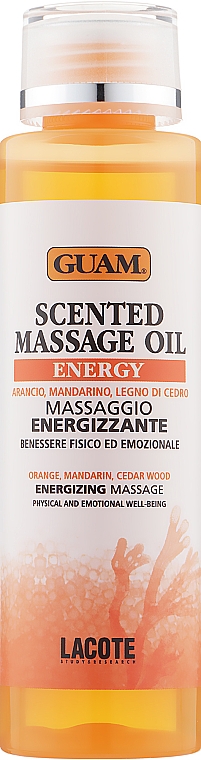 Ароматизована масажна олія - Guam Scented Massage Oil Energy — фото N1