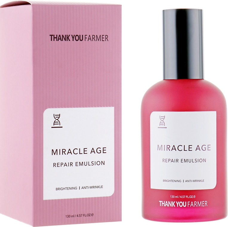 Відновлювальна емульсія для освітлення, проти зморшок - Thank You Farmer Miracle Age Emulsion — фото N1