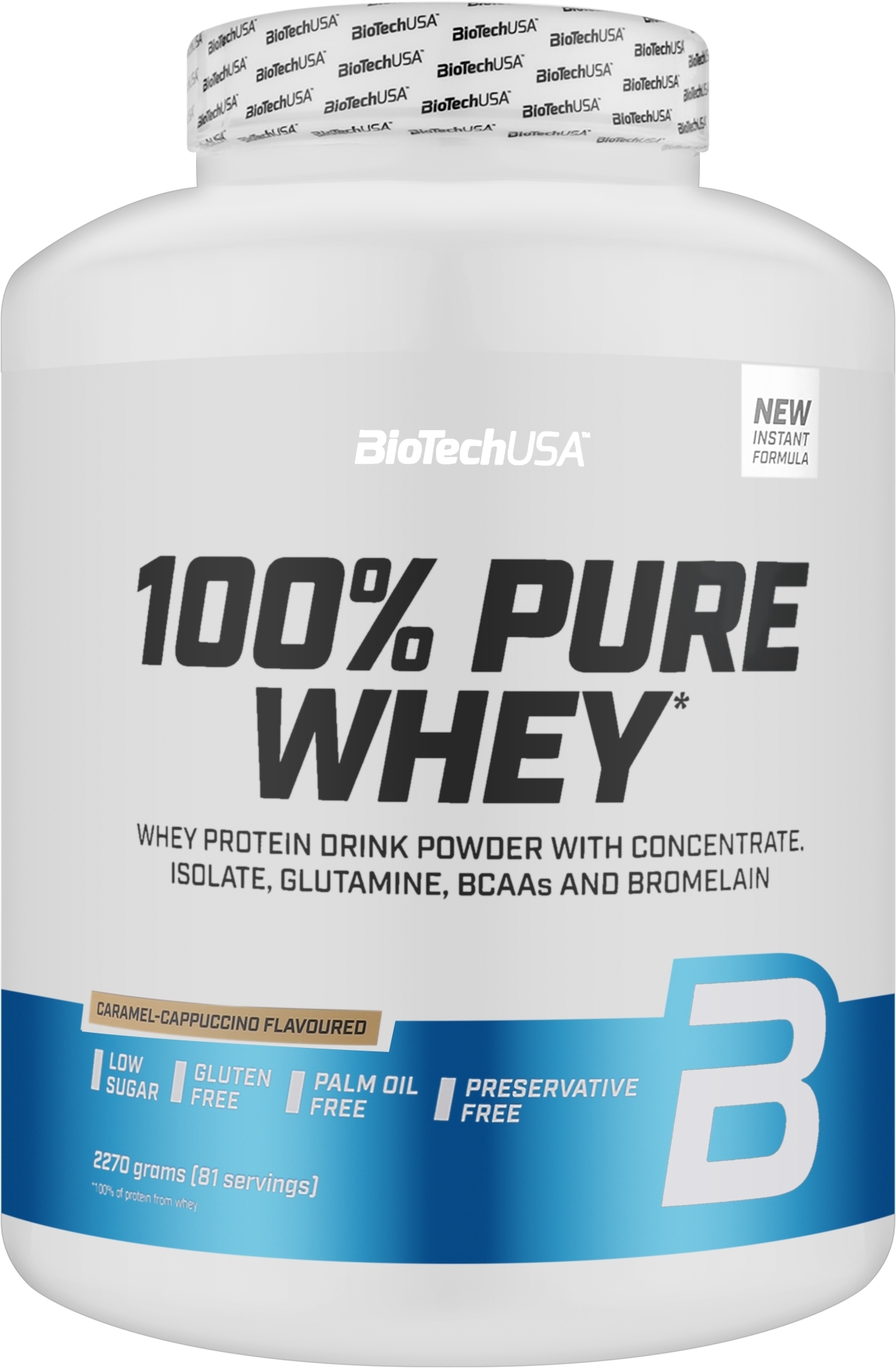 Протеин - Biotech 100% Pure Whey Caramel Cappuccino — фото 2270g