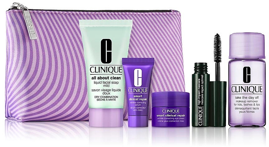 ПОДАРОК! Набор - Clinique Gift (remover/30ml + f/soap/30ml + serum/5ml + eye/cr/5ml + mascara/3.5ml + bag) — фото N1