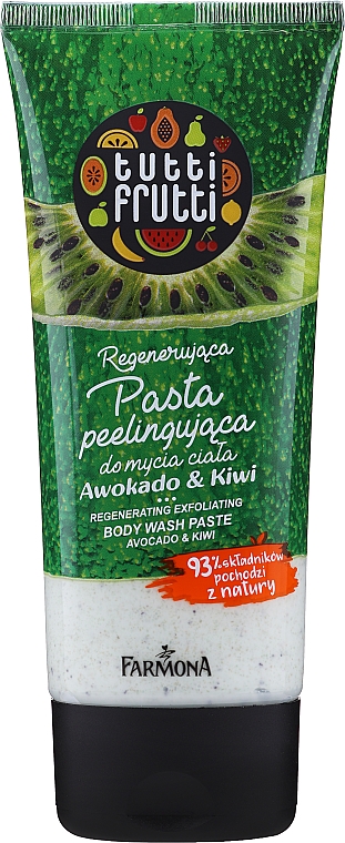 Відновлювальна пілінг-паста для тіла "Ківі й авокадо" - Farmona Tutti Frutti — фото N1
