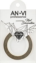 Духи, Парфюмерия, косметика Голографическая полоска для ногтей, 2 мм, золотая с блестками - AN-VI Professional