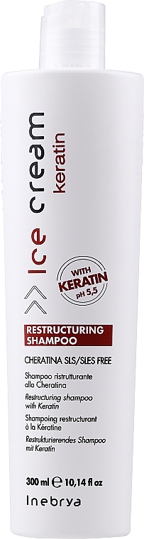 Восстанавливающий шампунь с кератином - Inebrya Ice Cream Keratin Restructuring Shampoo  — фото N5
