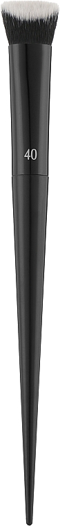 Пензлик для макіяжу, конусна ручка, чорно-білий ворс - Cosmo Shop — фото N1