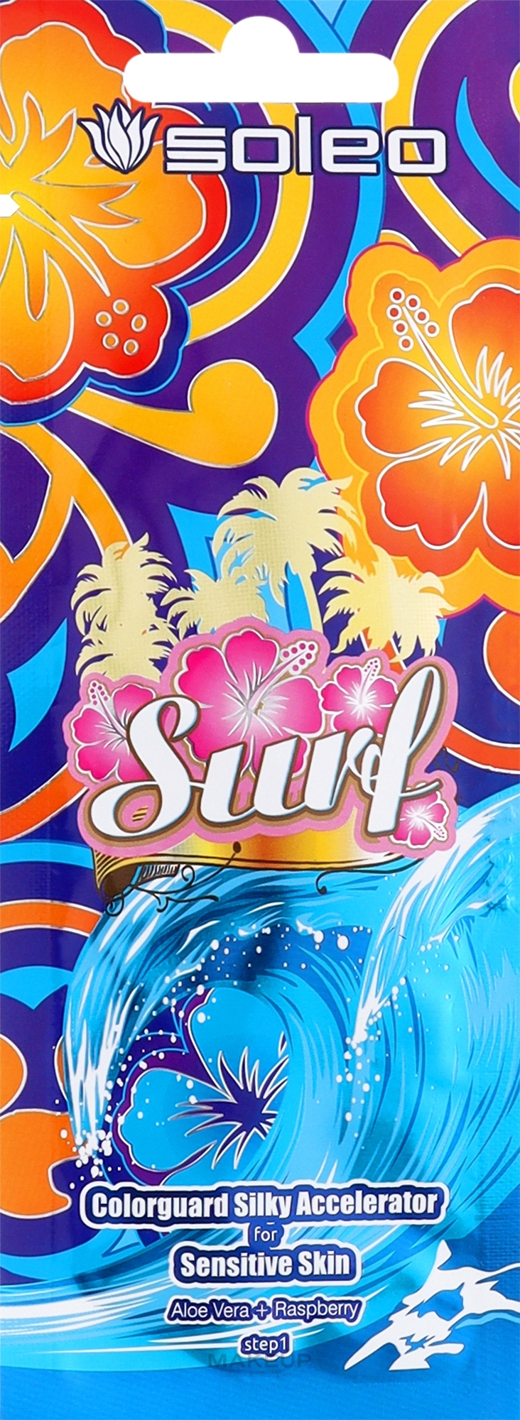 Крем для загара в солярии с экстрактом малины - Soleo Surf Colorguard Silky Accelerator — фото 15ml