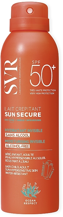 Солнцезащитное увлажняющее молочко - SVR Sun Secure Crackling Milk SPF50+ — фото N1