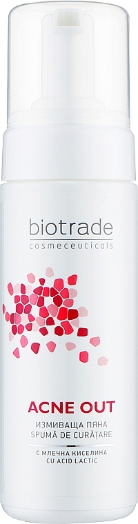 Ніжна очищувальна піна з молочною кислотою  для всіх типів шкіри - Biotrade Acne Out Cleansing Face Foam
