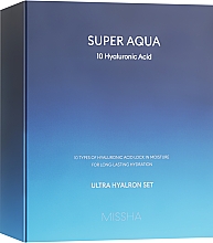 Парфумерія, косметика Набір - Missha Super Aqua Ultra Hyalron Set ( ess/200ml + ess/30ml + emuls/130ml + emuls/30ml)