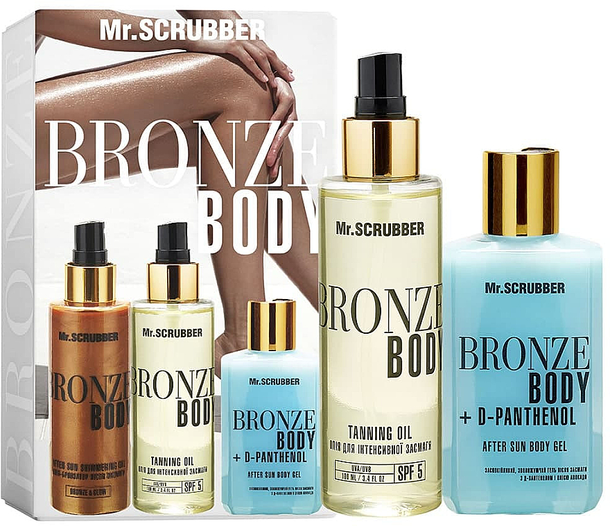 Набір - Mr.Scrubber Bronze Body Gentle Sun (oil/100ml + gel/100ml) *