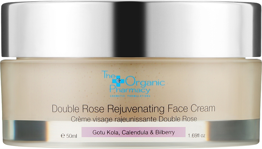 Омолоджувальний денний крем для обличчя - The Organic Pharmacy Double Rose Rejuvenating Face Cream — фото N1