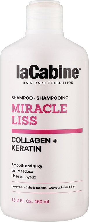 Шампунь с коллагеном и кератином для непослушных волос - La Cabine Miracle Liss Shampoo Collagen + Keratin — фото N1