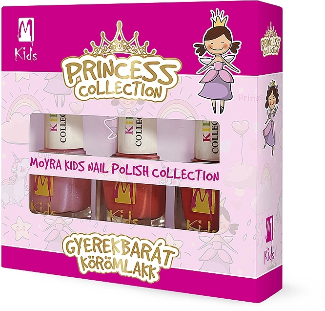 Набор лаков для ногтей - Moyra Kids Effect Nail Polish Princess Collection (3x7ml) — фото N1