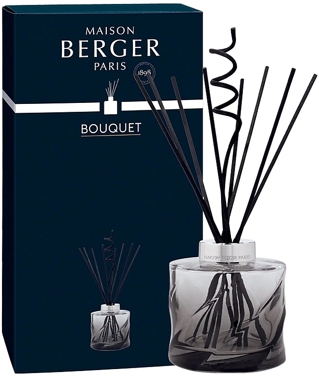 Аромадифузор без наповнювача, 222 мл, чорний - Maison Berger Spiral Bouquet Reed Diffuser Without Scent — фото N1