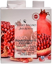 Духи, Парфюмерия, косметика Набор - Primo Bagno Pomegranate Coconut Gift Set Duo (b/lot/100ml + sh/gel/150ml)