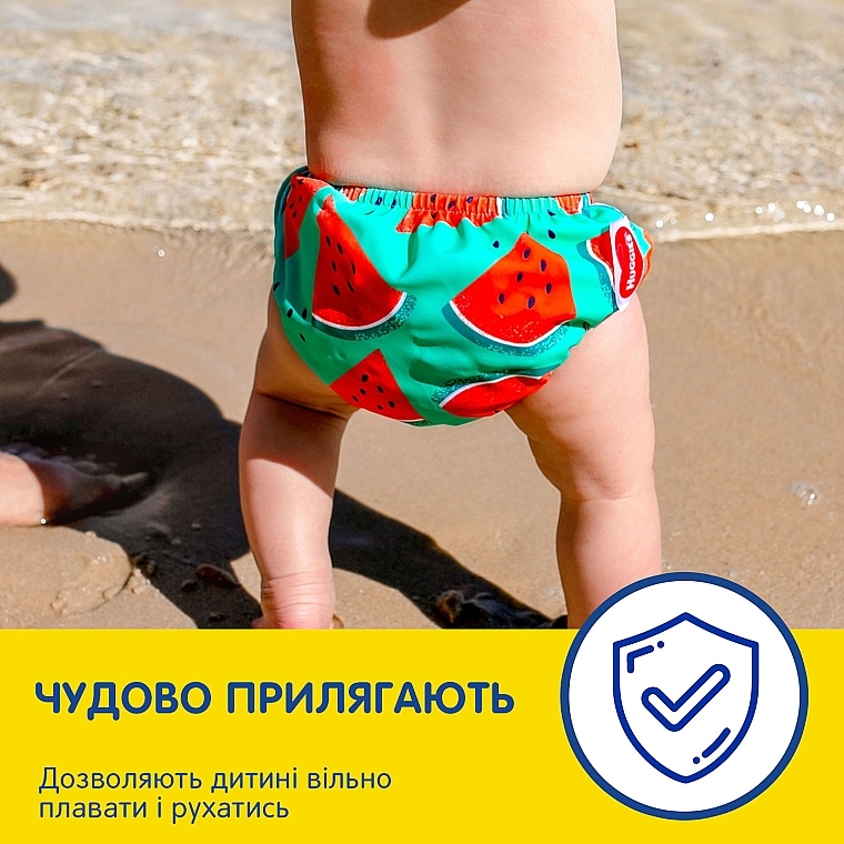 Многоразовые подгузники-трусики для плавания "Little Swimmers Watermelon" 2-3 (5-11 кг), 1 шт. - Huggies — фото N4