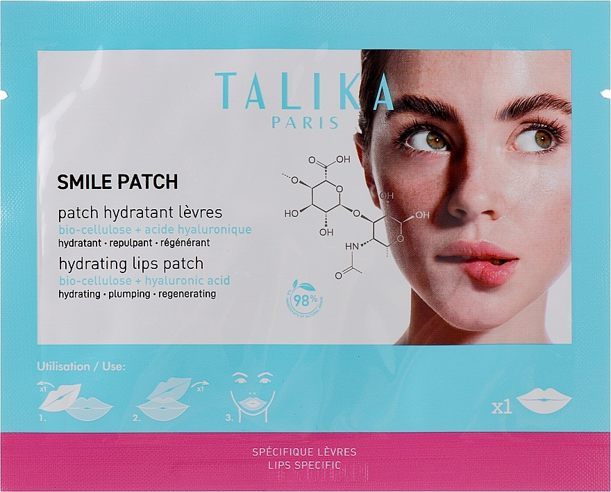 Ультразволожувальний патч для губ - Talika Smile Patch — фото N1