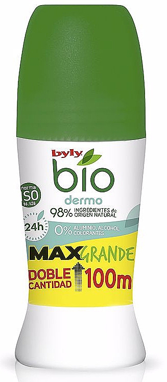 Кульковий дезодорант - Byly Bio Natural 0% Dermo Max Deo Roll-On — фото N1