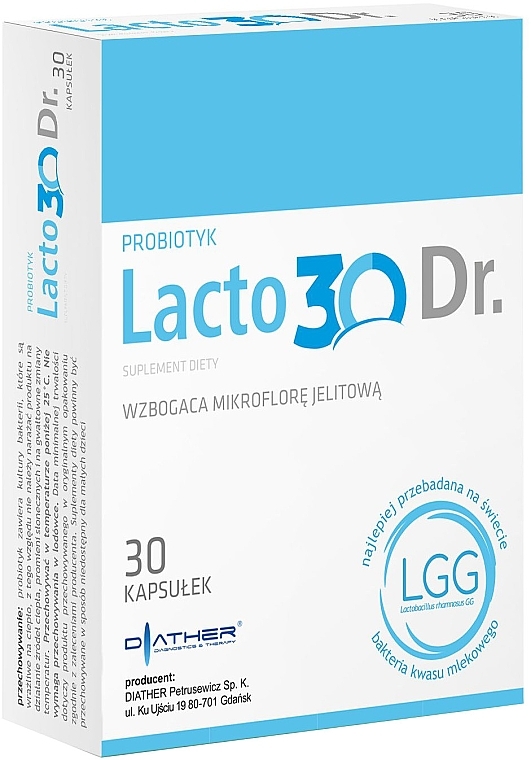 Пробиотик для восстановления микрофлоры кишечника - Diather Diagnostics & Therapy Lacto30Dr. — фото N2