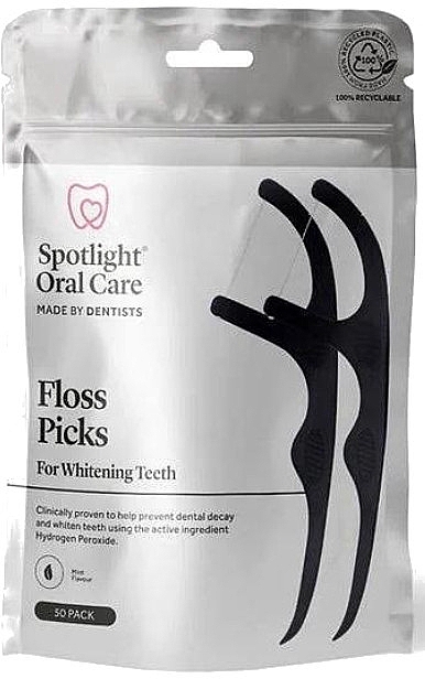Флоссер для отбеливания зубов - Spotlight Oral Care Floss Picks For Whitening Teeth — фото N1