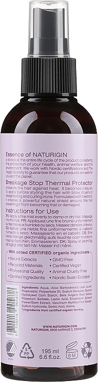 Термозахисний спрей для волосся - Naturigin Breakage Stop Thermal Protector — фото N2