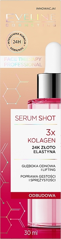 Сироватка для обличчя з колагеном - Eveline Cosmetics Serum Shot 3X Collagen — фото N2