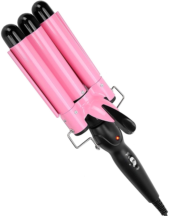 Потрійна плойка хвиля, 25 см, рожева - Aimed Wave Hair Curler — фото N1