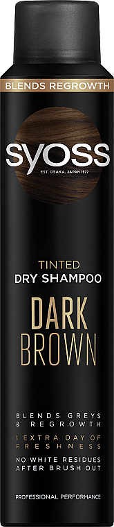 Тонирующий сухой шампунь для темных волос - Syoss Tined Dry Shampoo